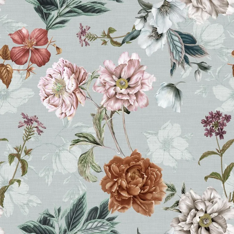 FLOWERS Aqua 390416/004 — Принт DECORA GROUP