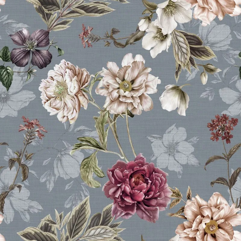 FLOWERS Grey 390416/005 — Принт DECORA GROUP